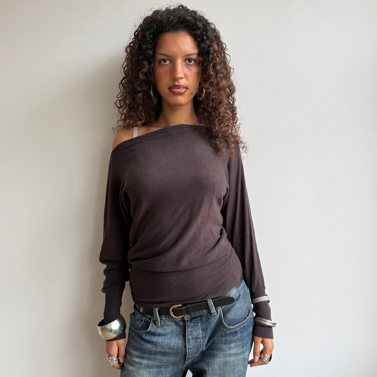 Brown slouchy knit - Size S