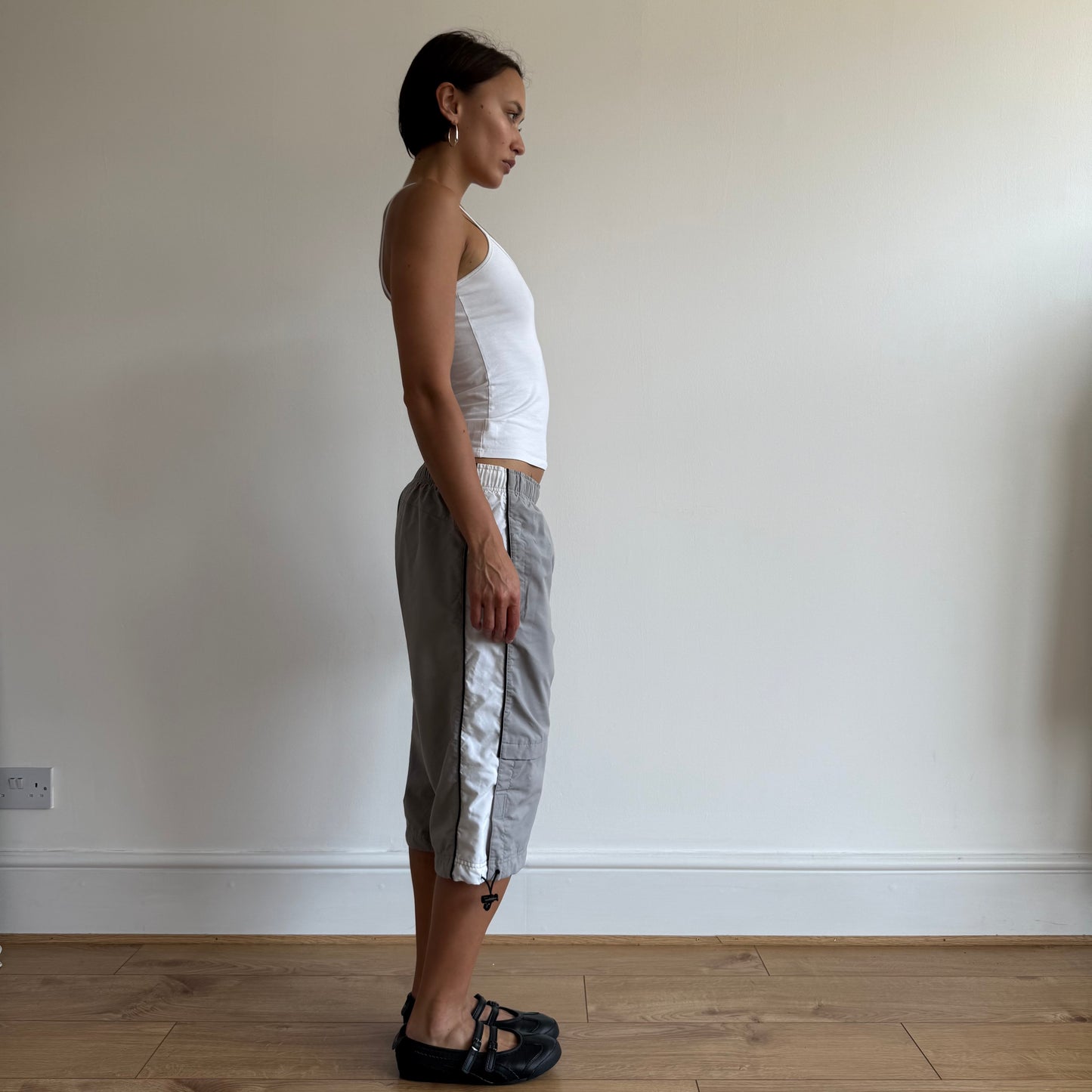 Grey + White Nike capris - Size S + L