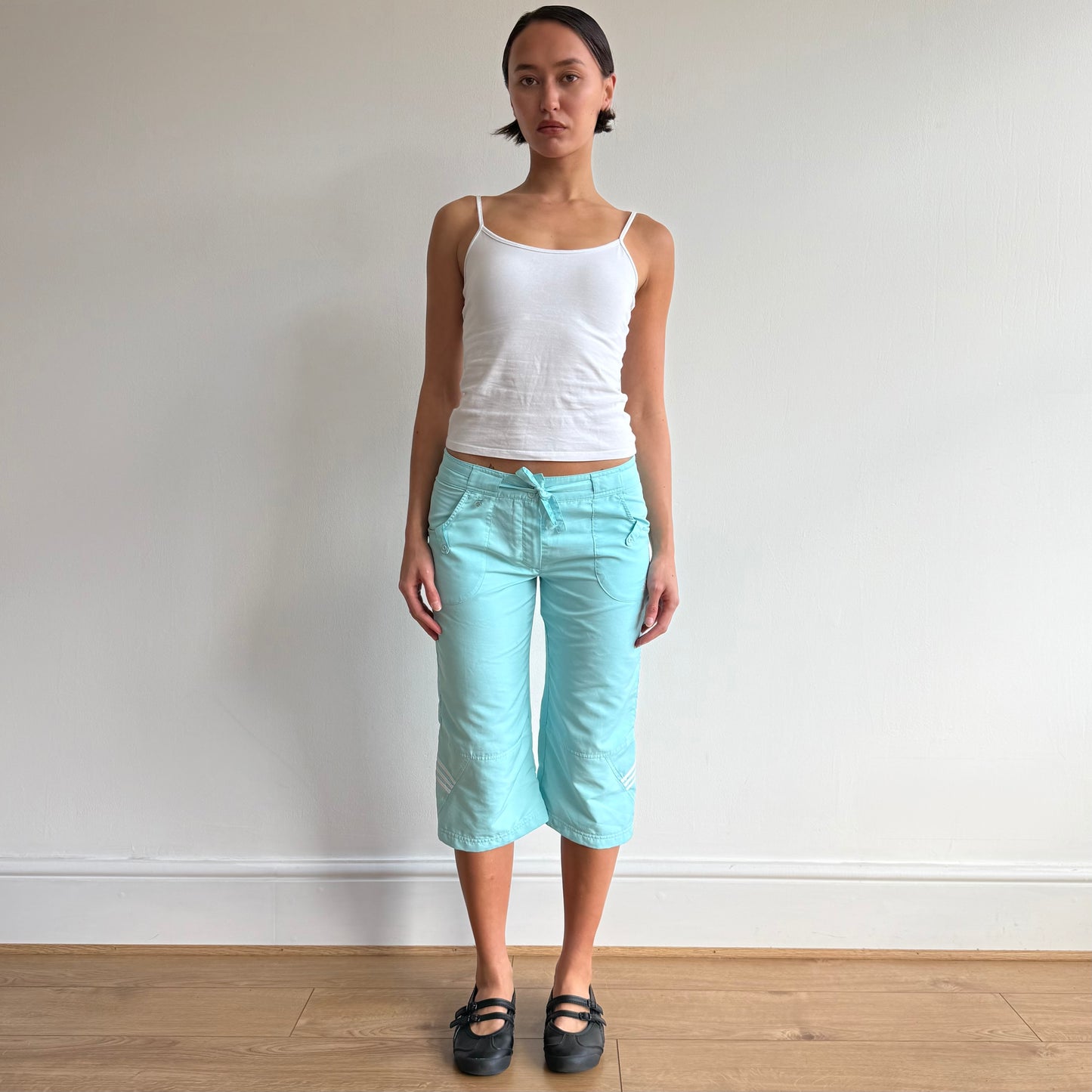 Turquoise Adidas capris - Size S/M