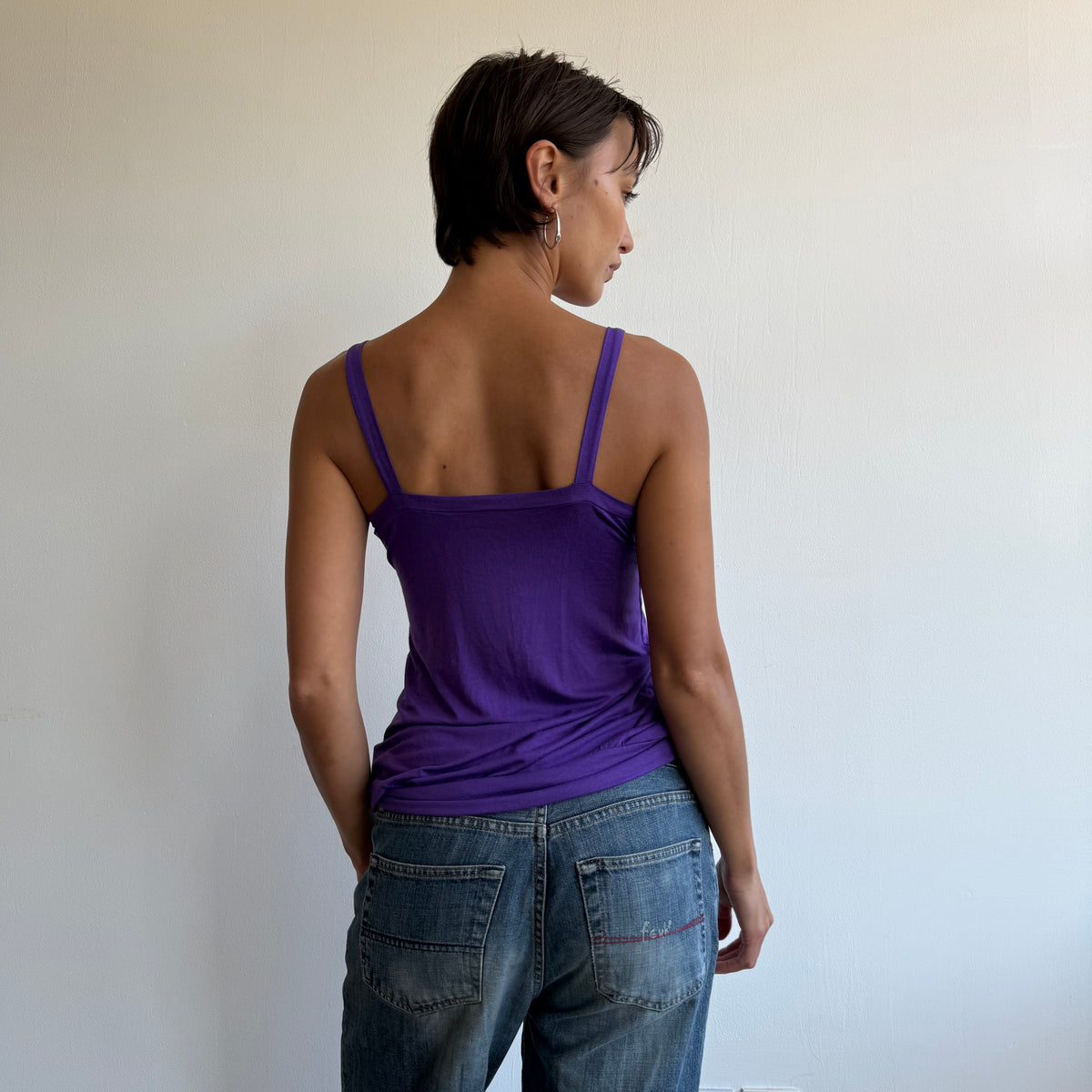 Purple v-neck top - Size S/M