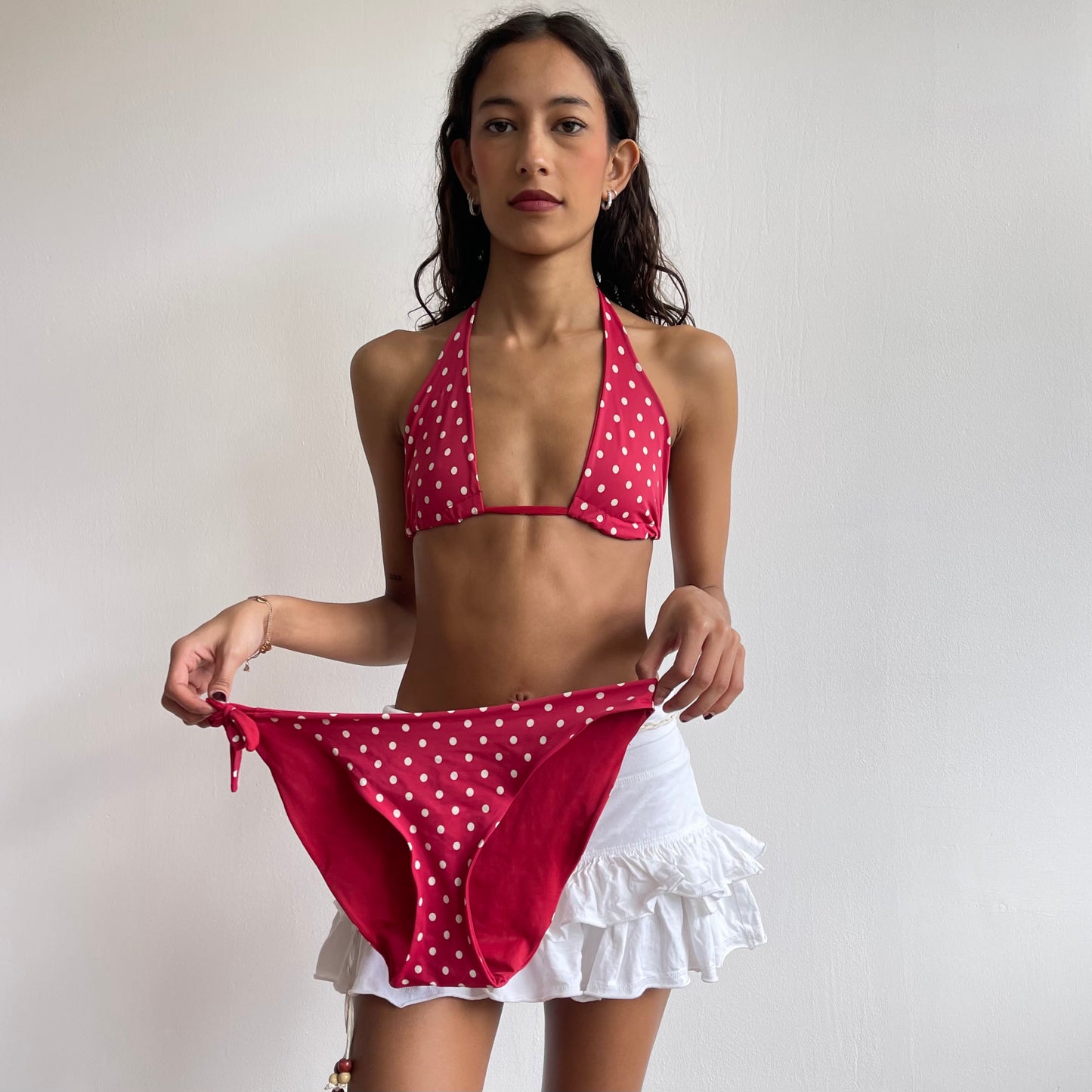 Red polka dot bikini set - Size S