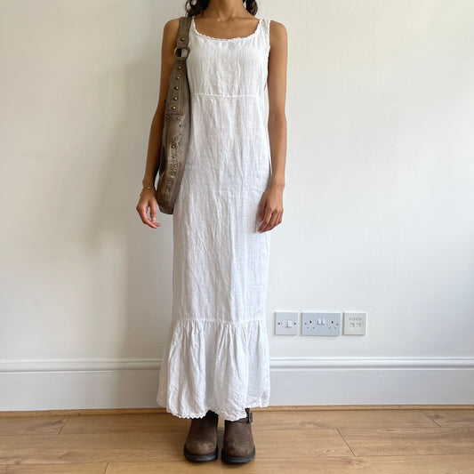 White linen maxi dress - Size M