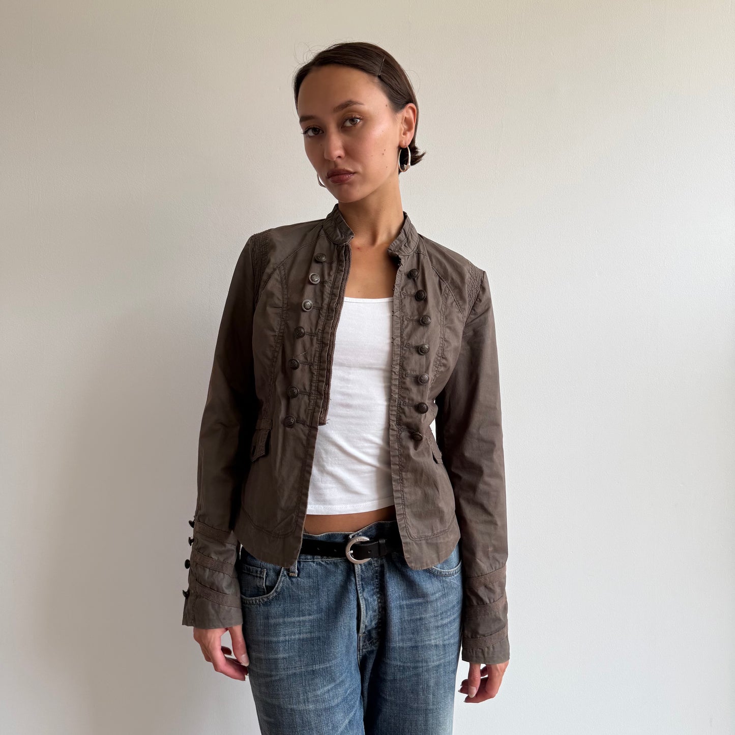 Khaki military jacket - Size S/M