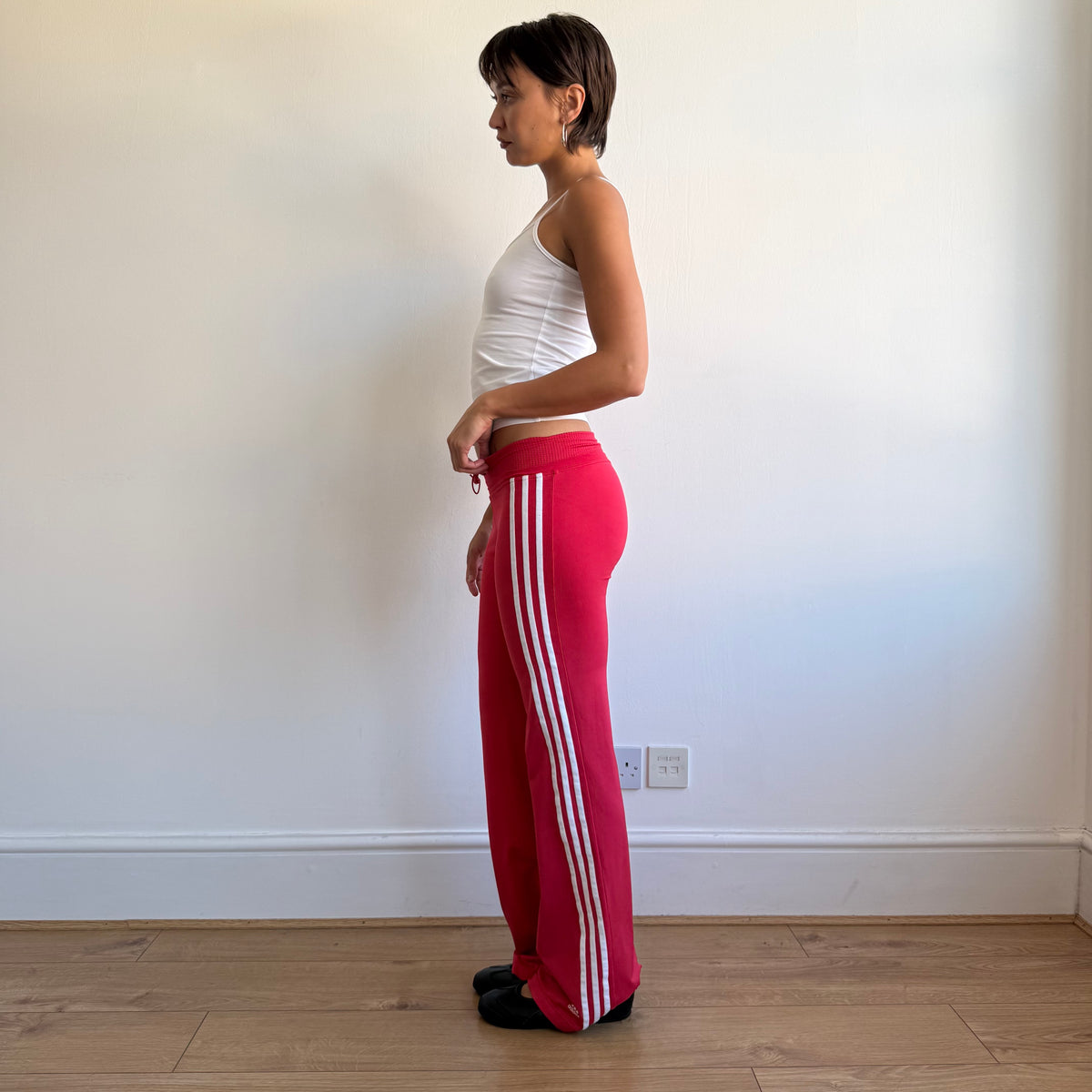 Red Adidas toggle waist yoga pants - Size S