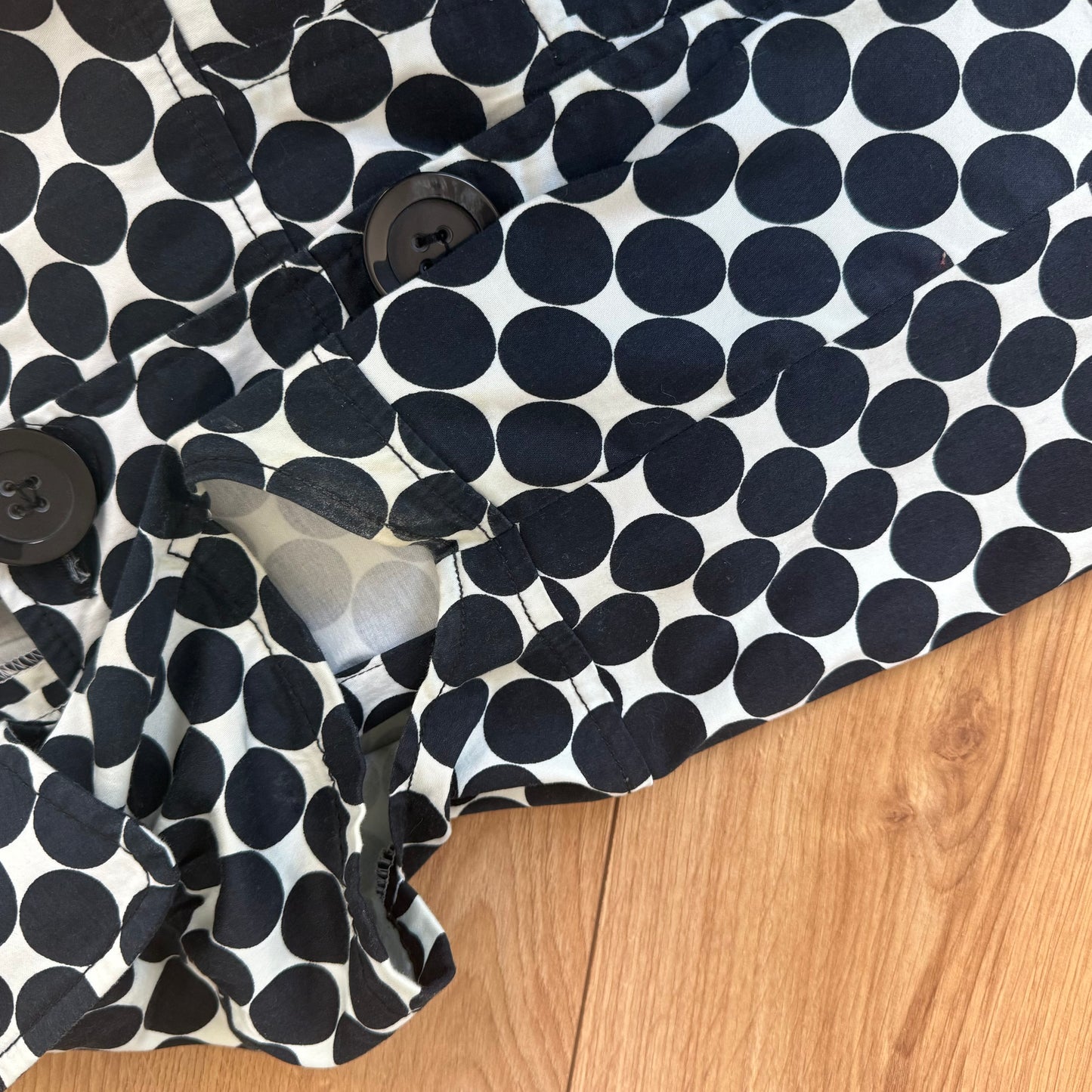 Polka dot short sleeve peacoat - Size S + S/M