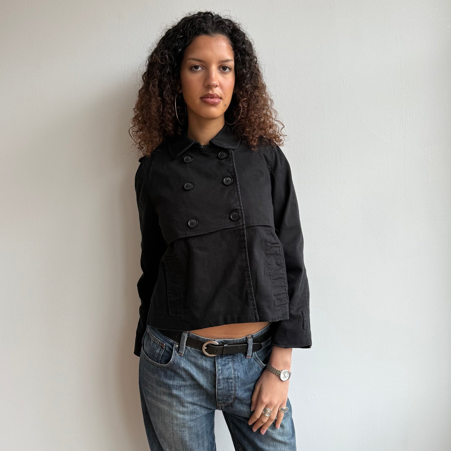 Black peacoat - Size S/M