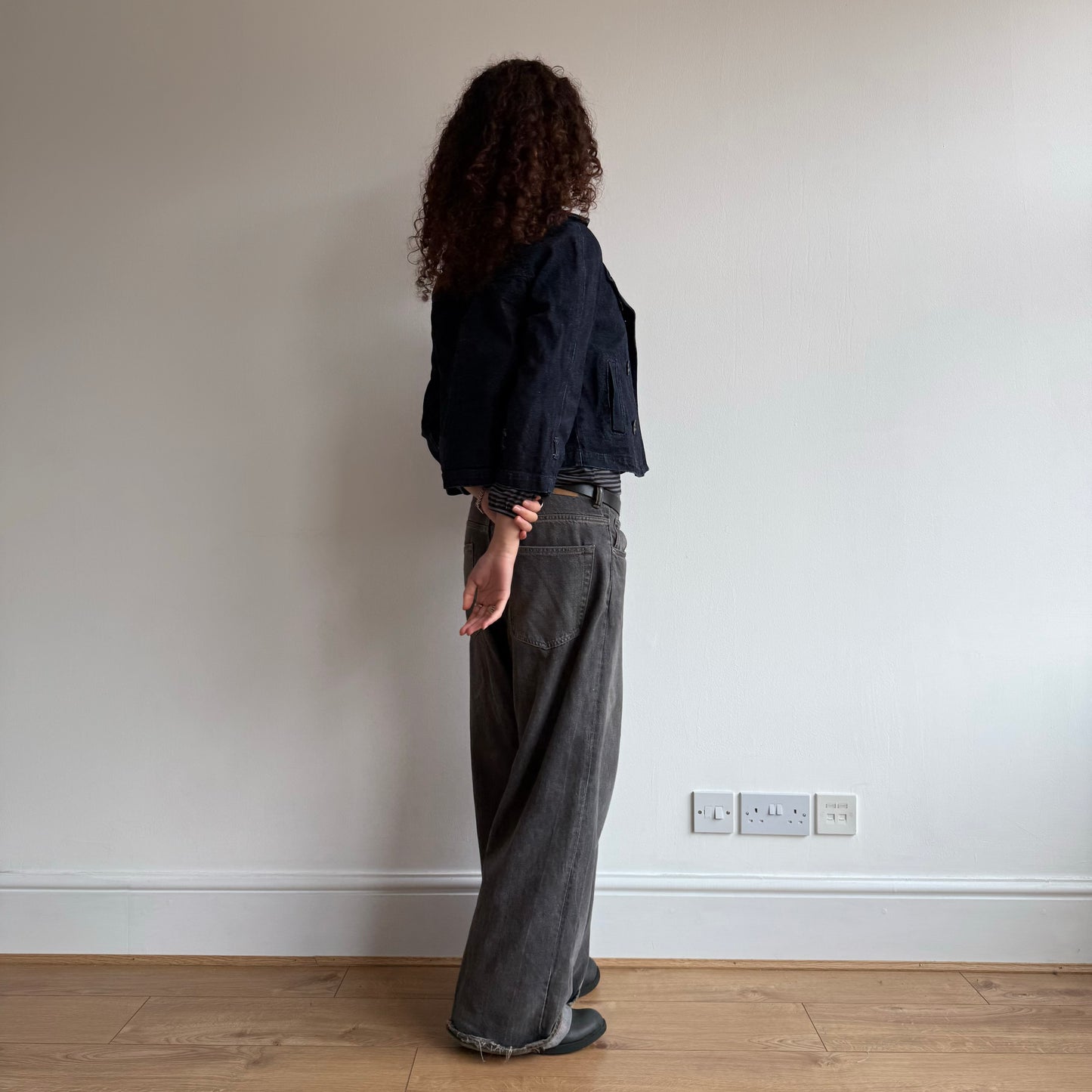 Dark denim peacoat - Size S