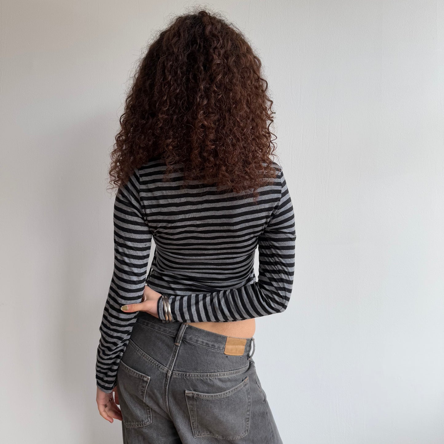 Striped ballet wrap top - Size S