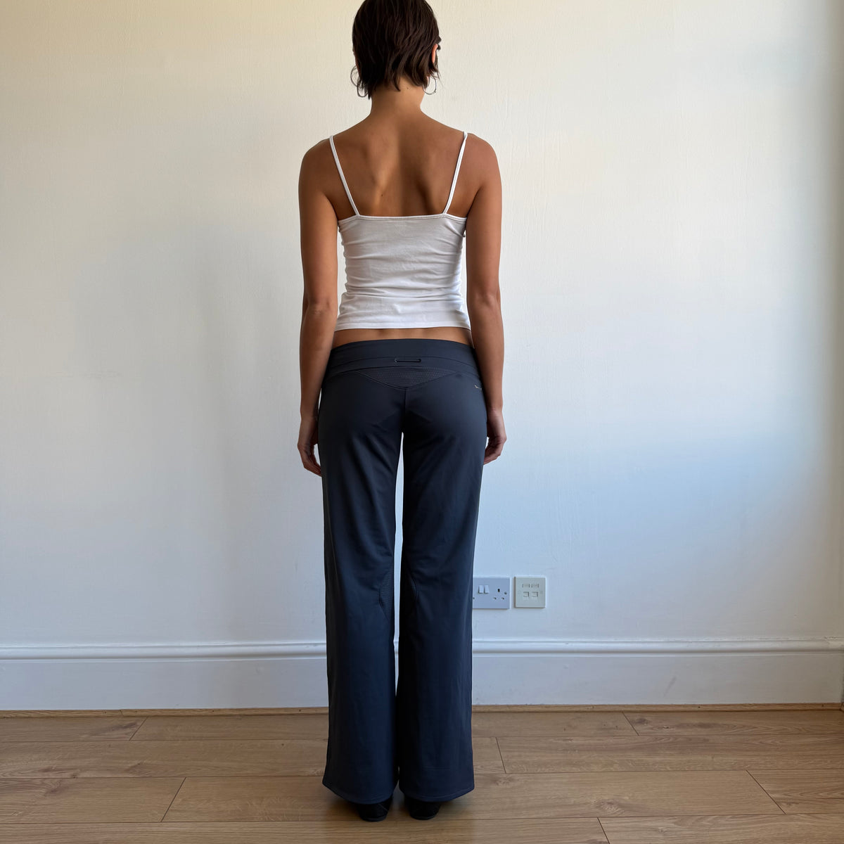 Navy + pink Adidas yoga pants - Size S
