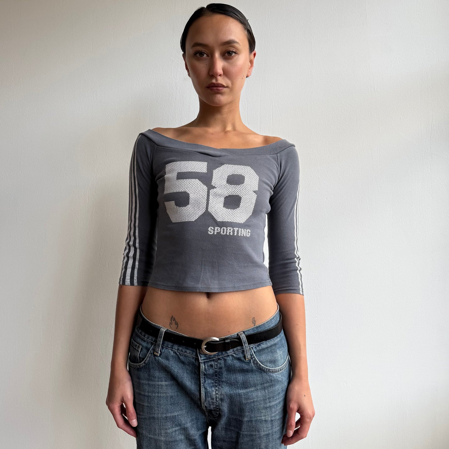 Blue sporty number top - Size S