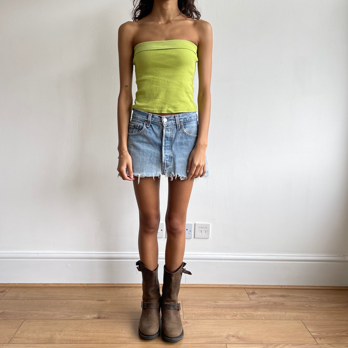Green bandeau top - Size S