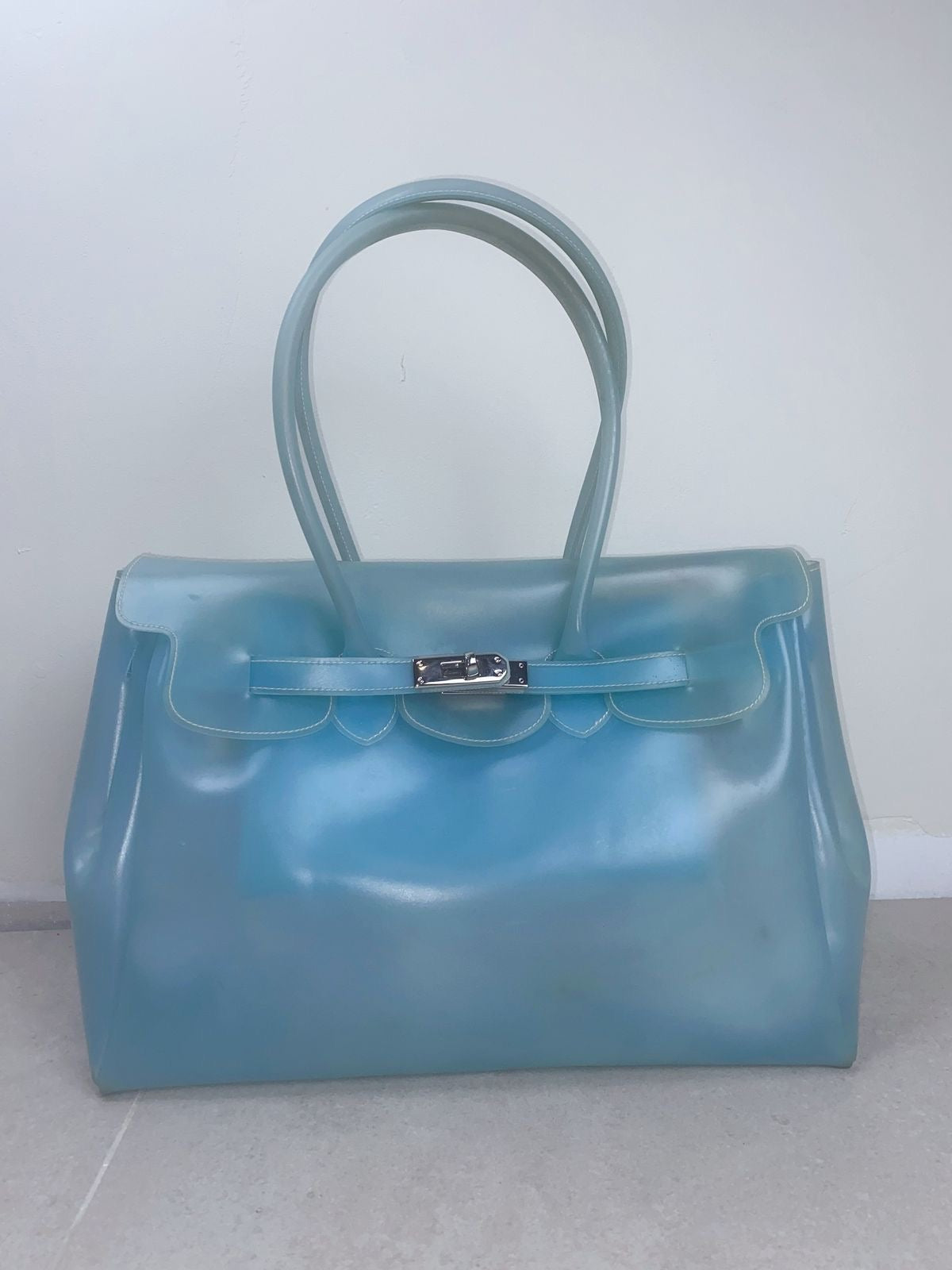 Blue jelly ‘firkin’ bag - One Size