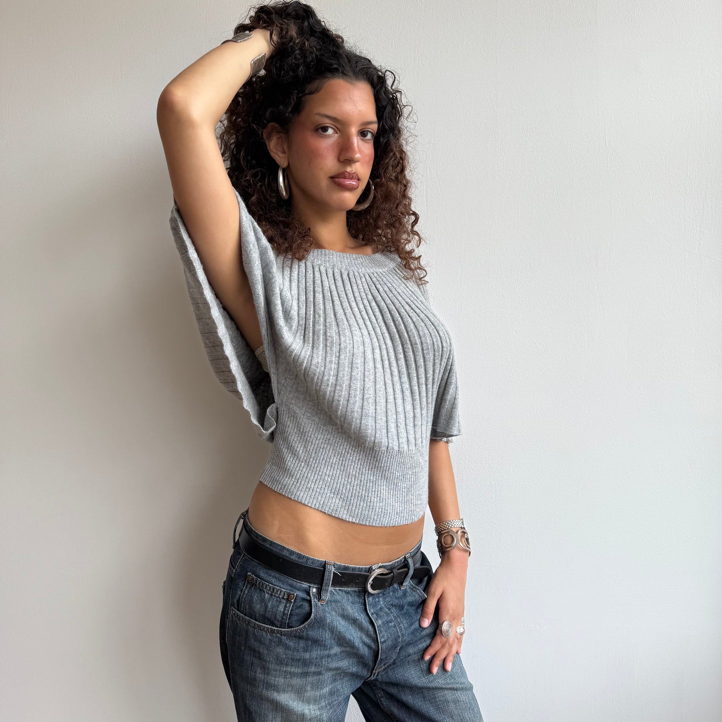 Light grey batwing knit - Size S