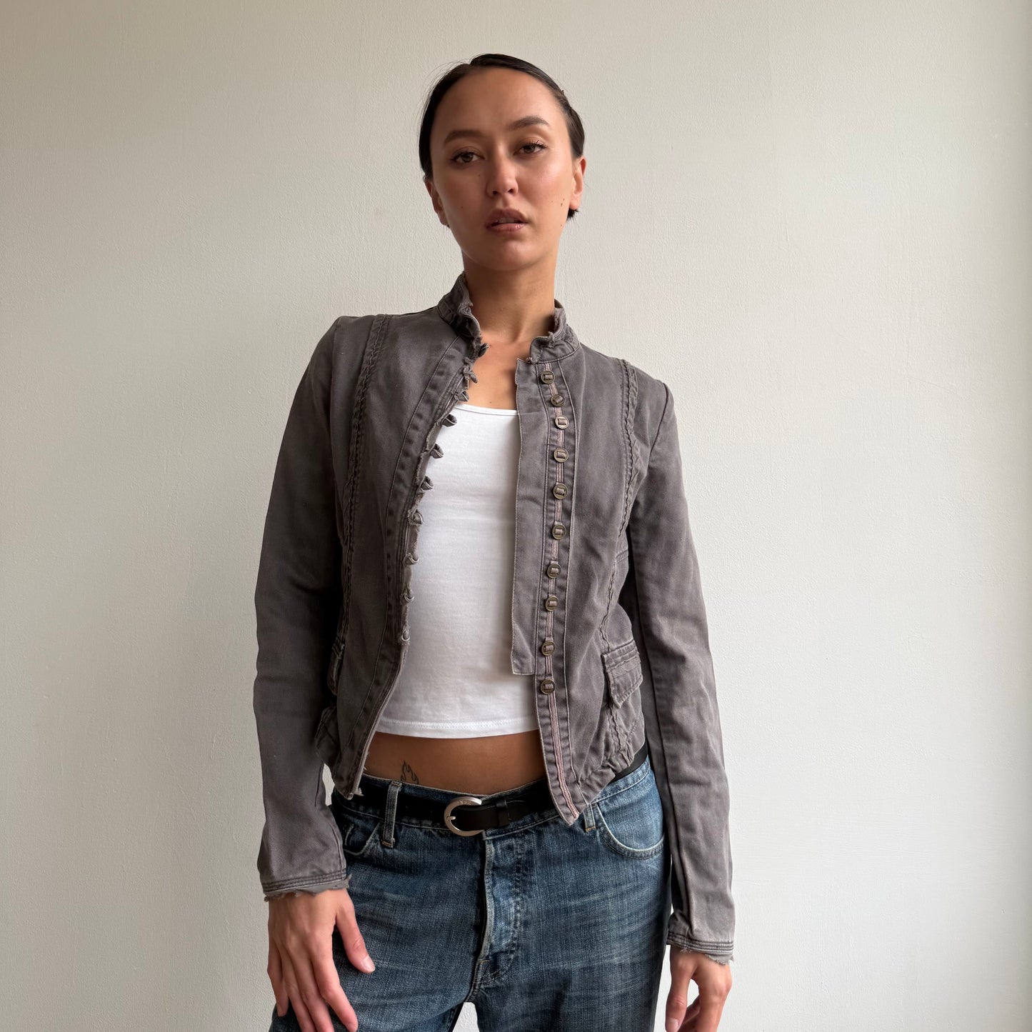 Khaki military jacket - Size S