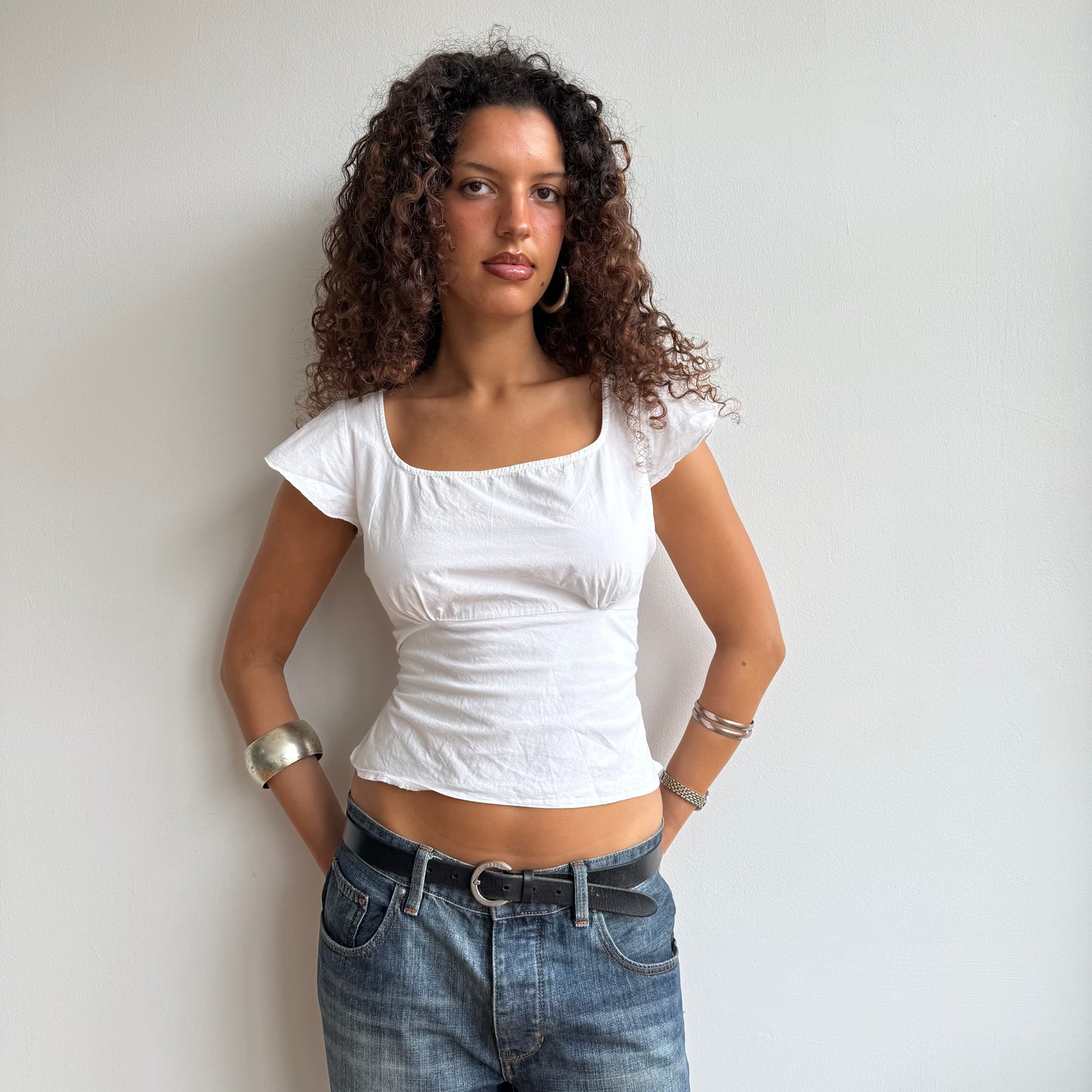 White backless top - Size S