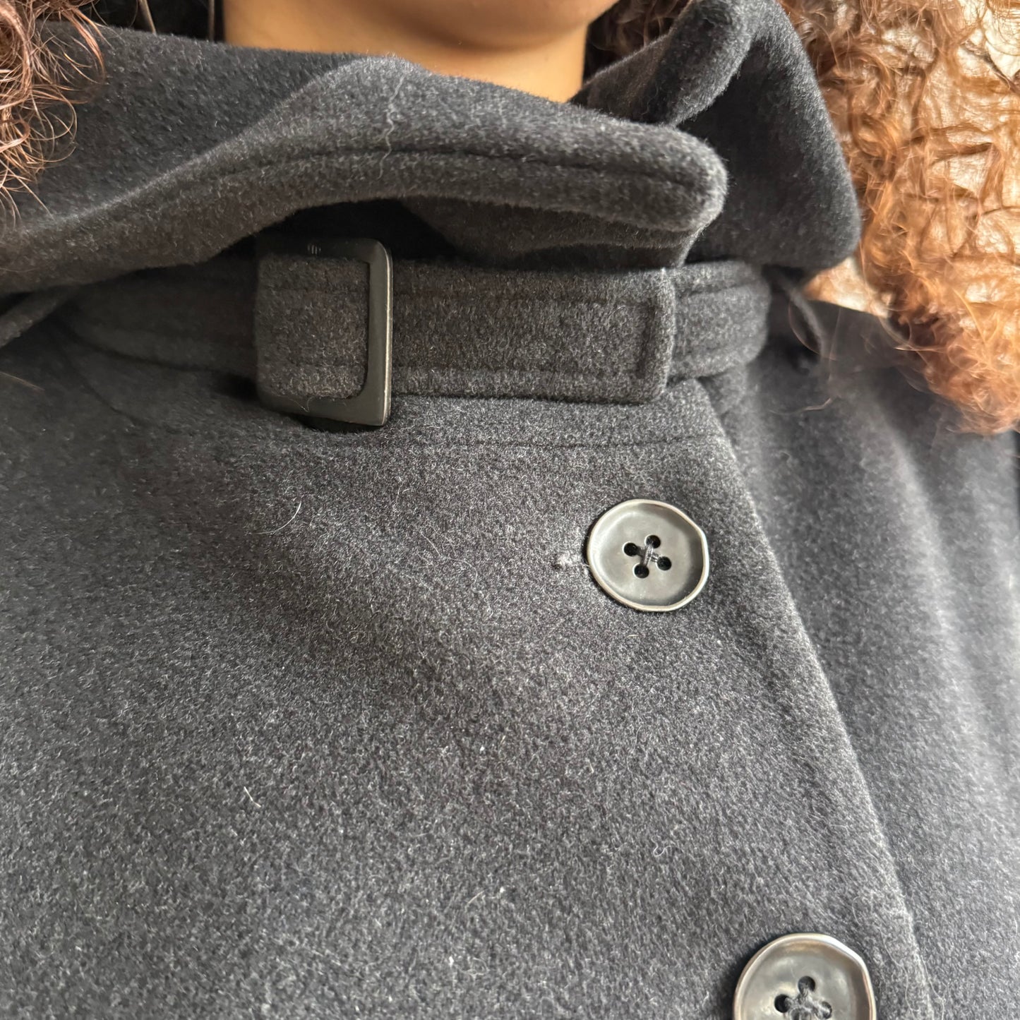 Cop Copine black wool coat - Size S/M