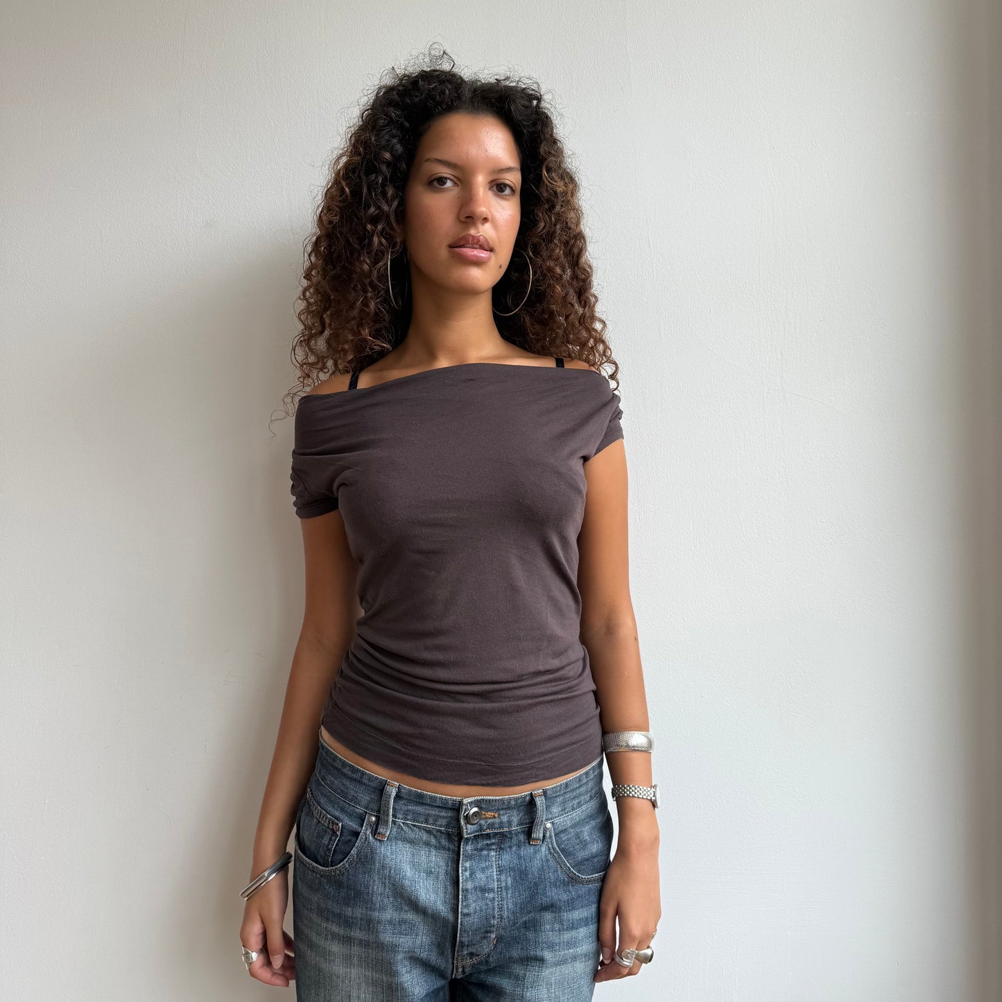 Brown slouchy tshirt - Size S