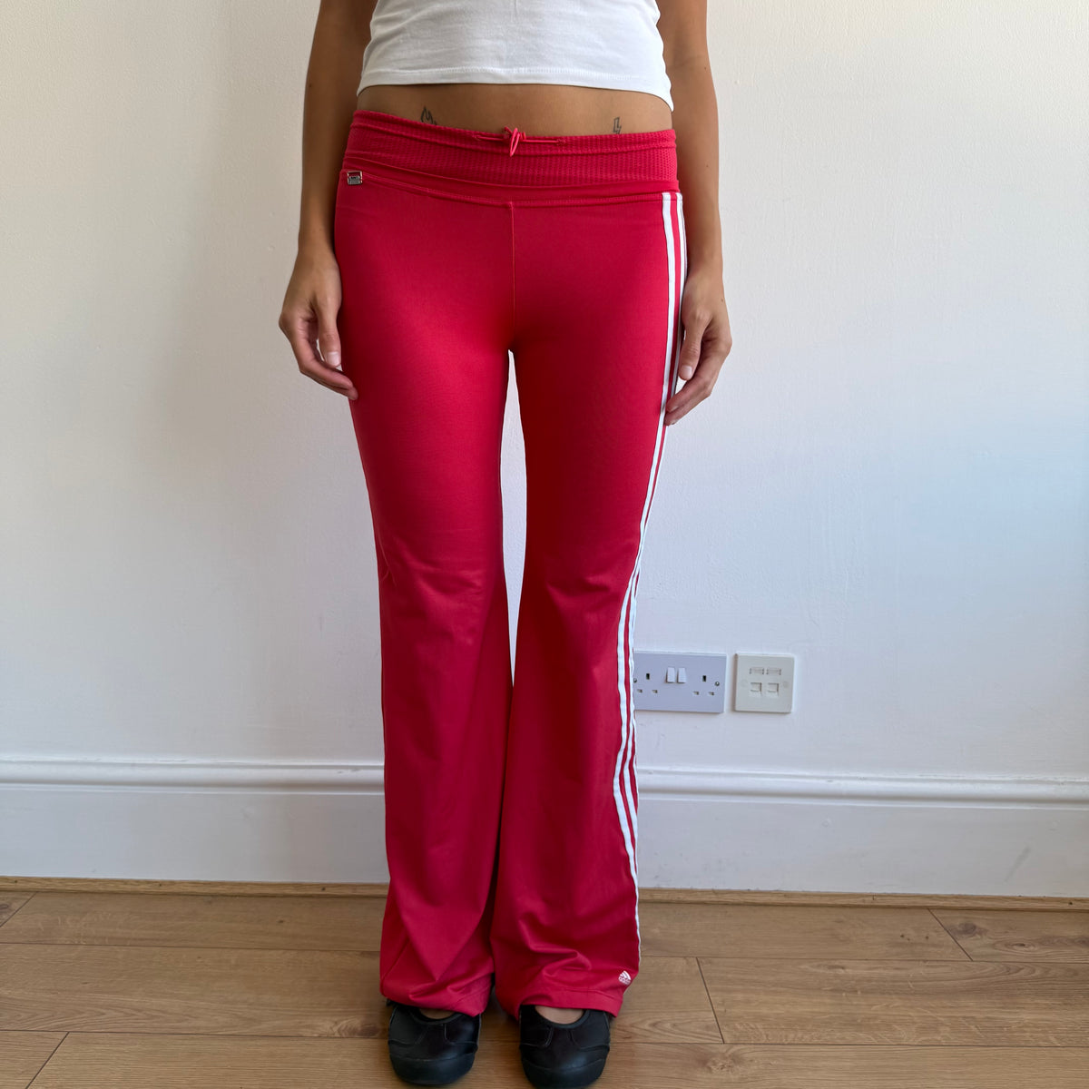 Red Adidas toggle waist yoga pants - Size S