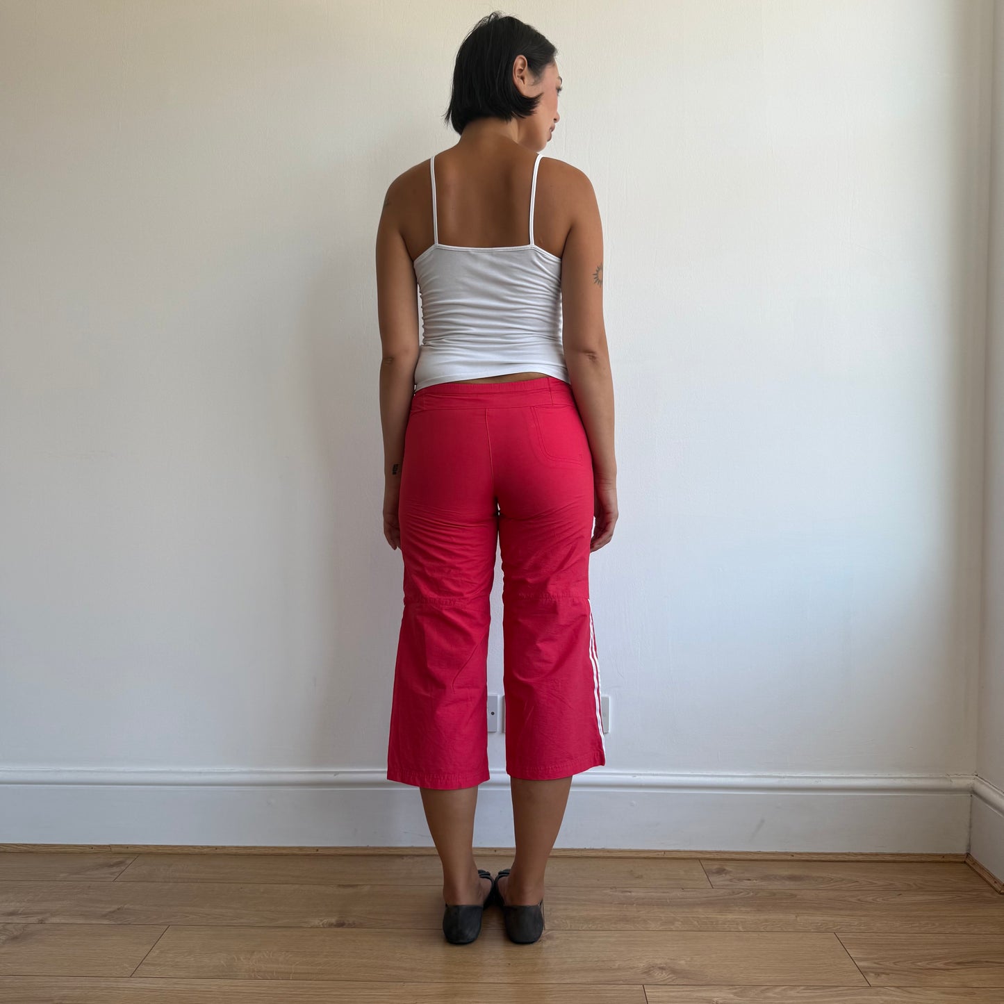Red Adidas belt capris - Size S