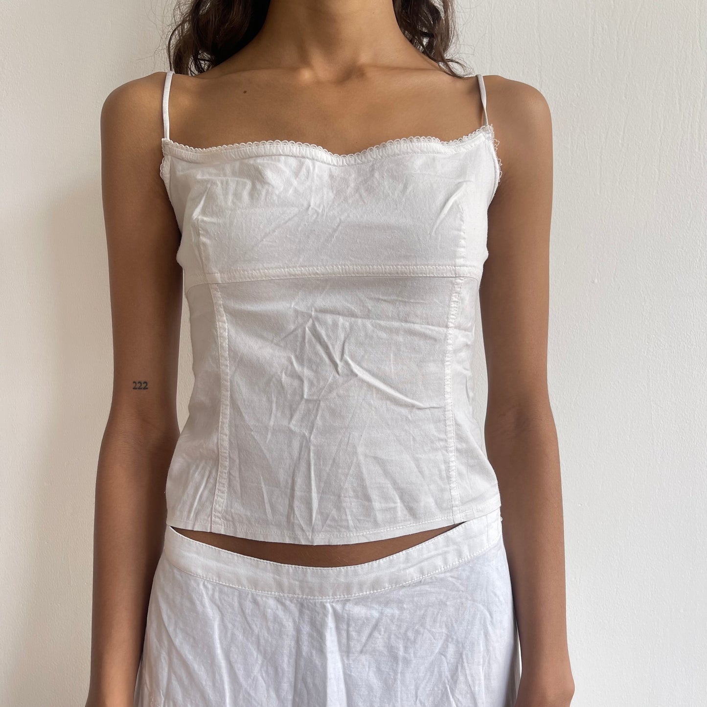 White milkmaid top - Size S/M