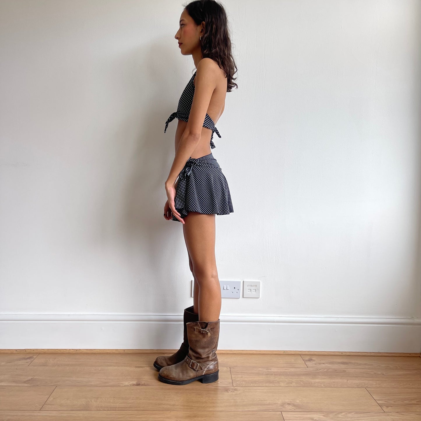 Polka dot kini set - Size XS/S