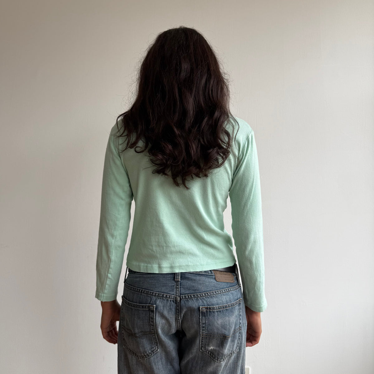 Mint 3/4 sleeve top - Size S