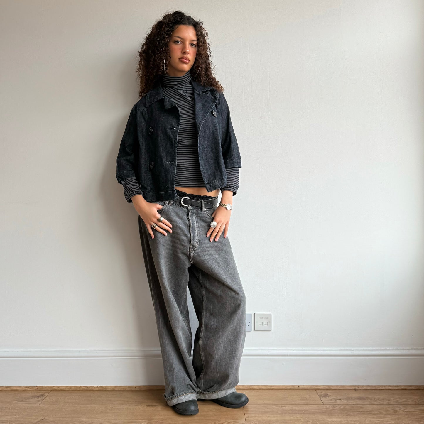 Denim peacoat - Size S