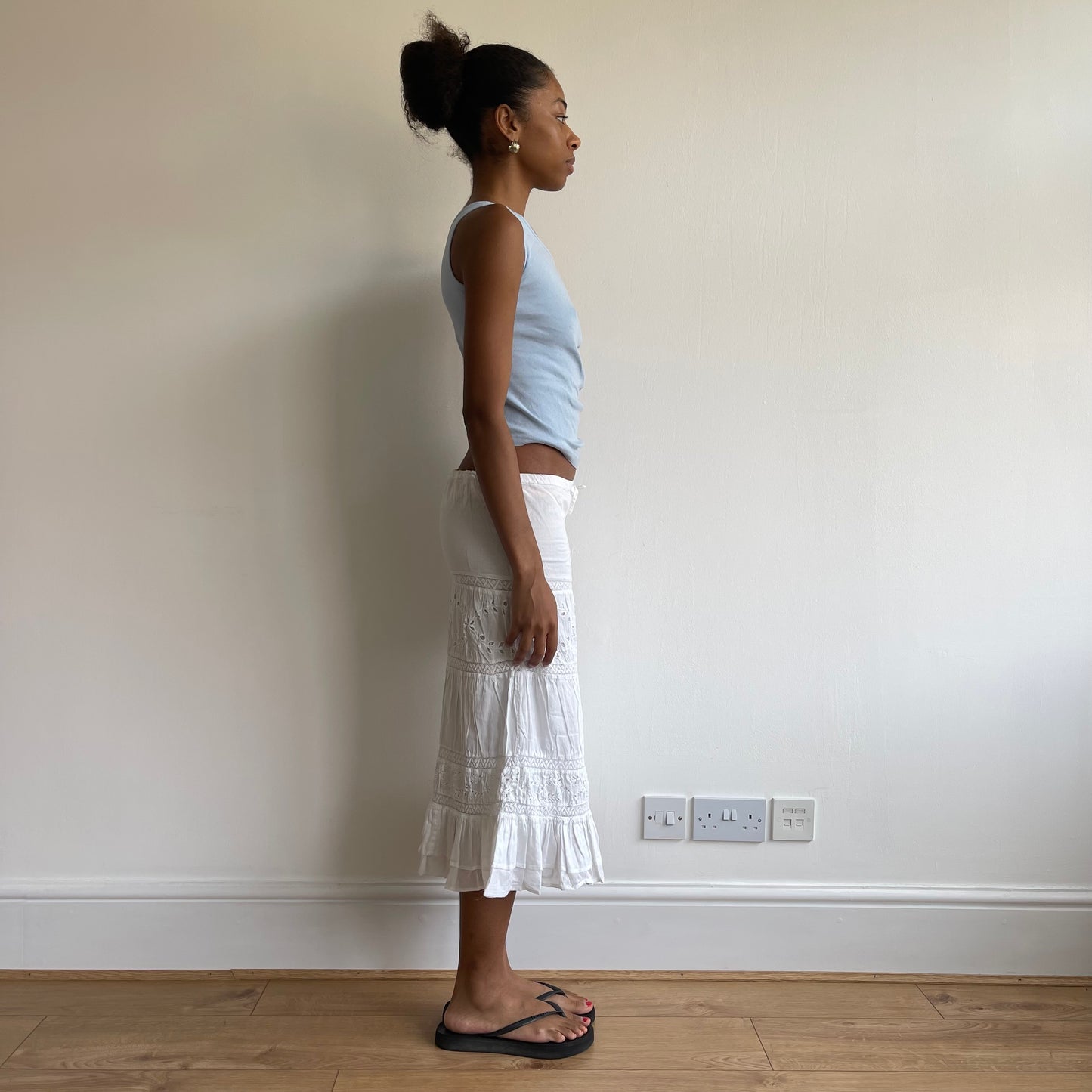 Blue one shoulder top - Size S