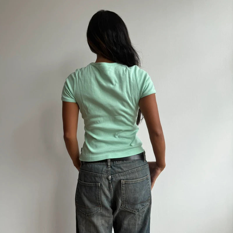 Mint Adidas baby tee - Size S