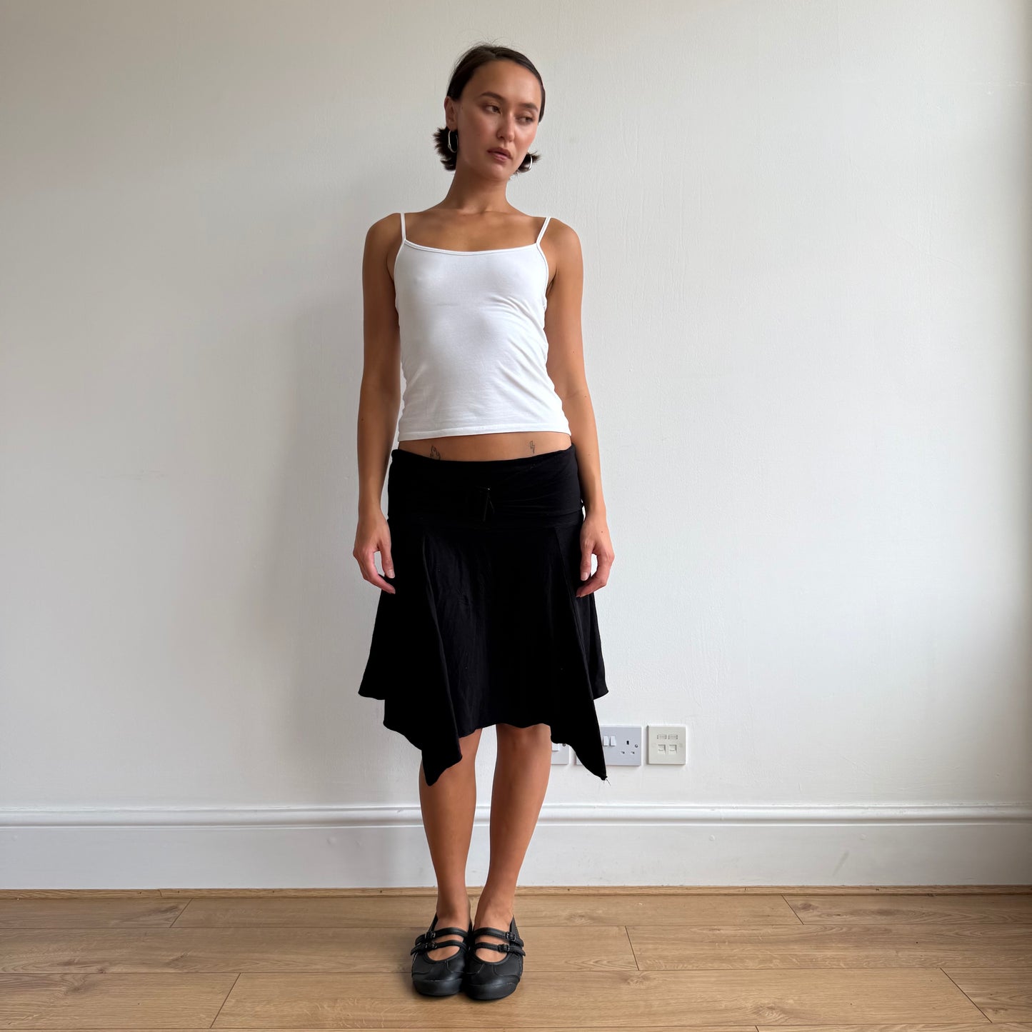 Black belt midi skirt - Size M