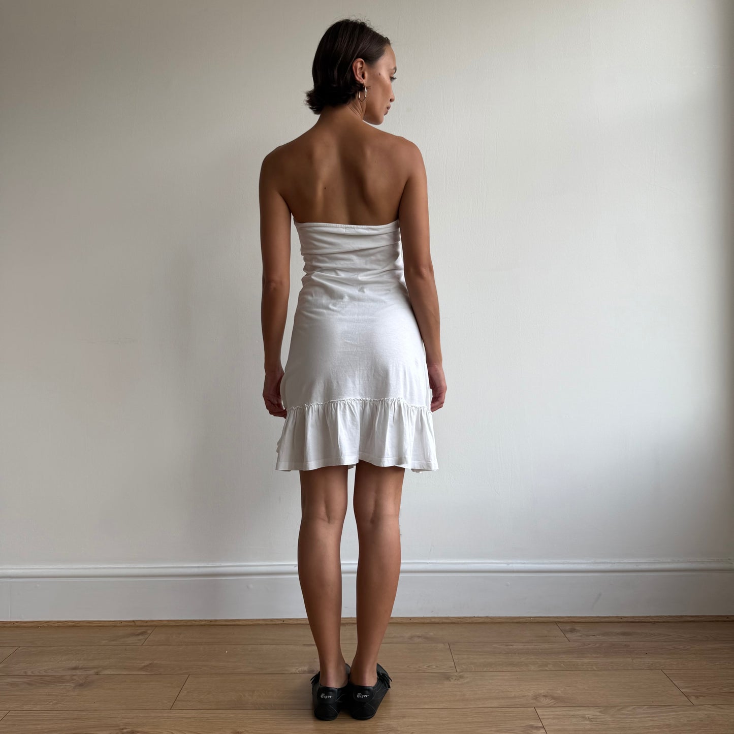White bandeau midi dress - Size S