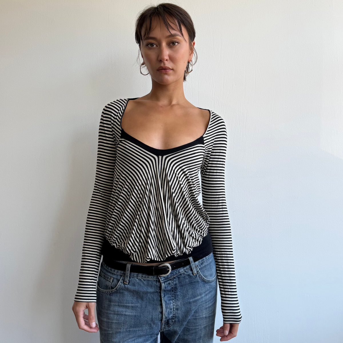 Max Mara striped slouchy top - Size S