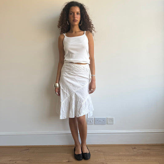 Broderie patchwork midi skirt - Size S
