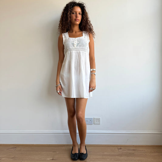 White lace babydoll dress - Size S