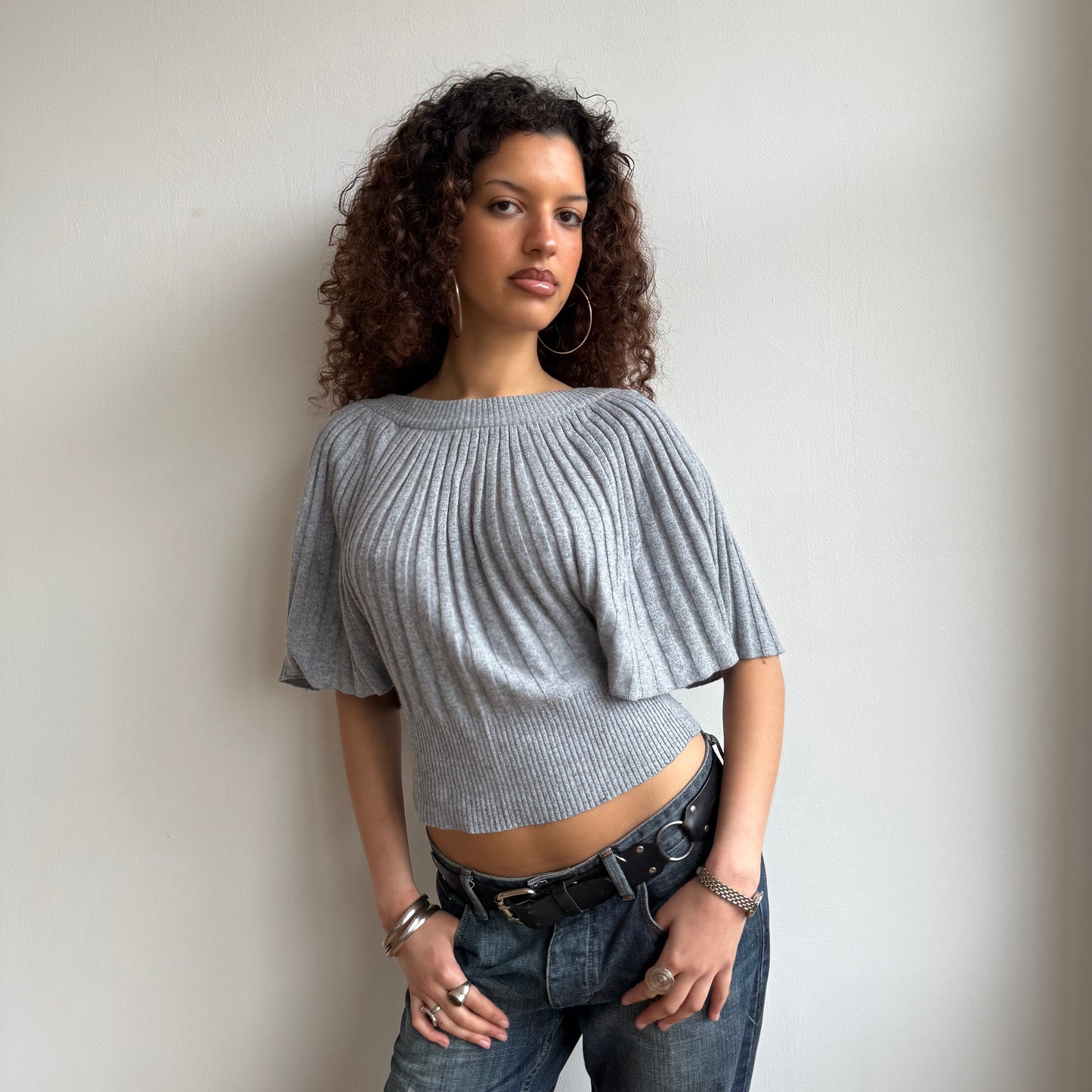 Light grey batwing knit - Size S