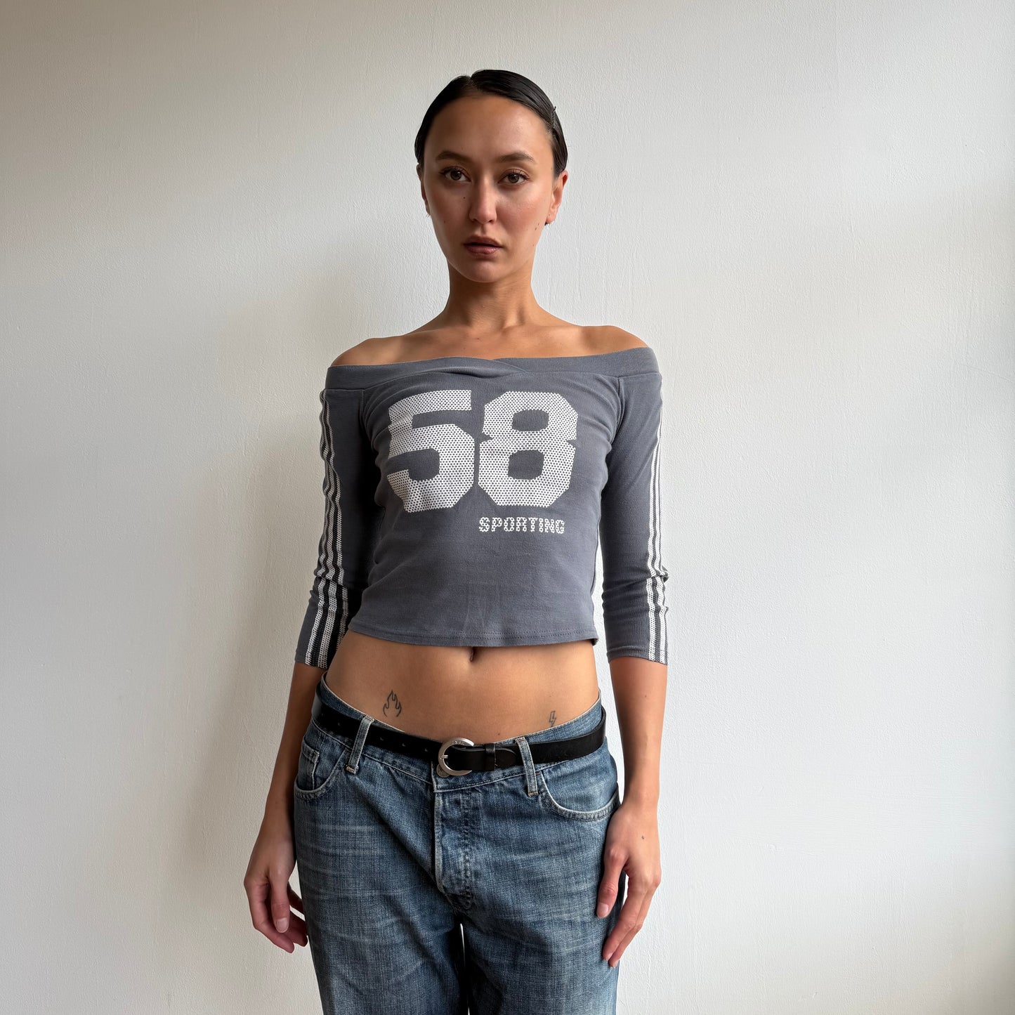 Blue sporty number top - Size S
