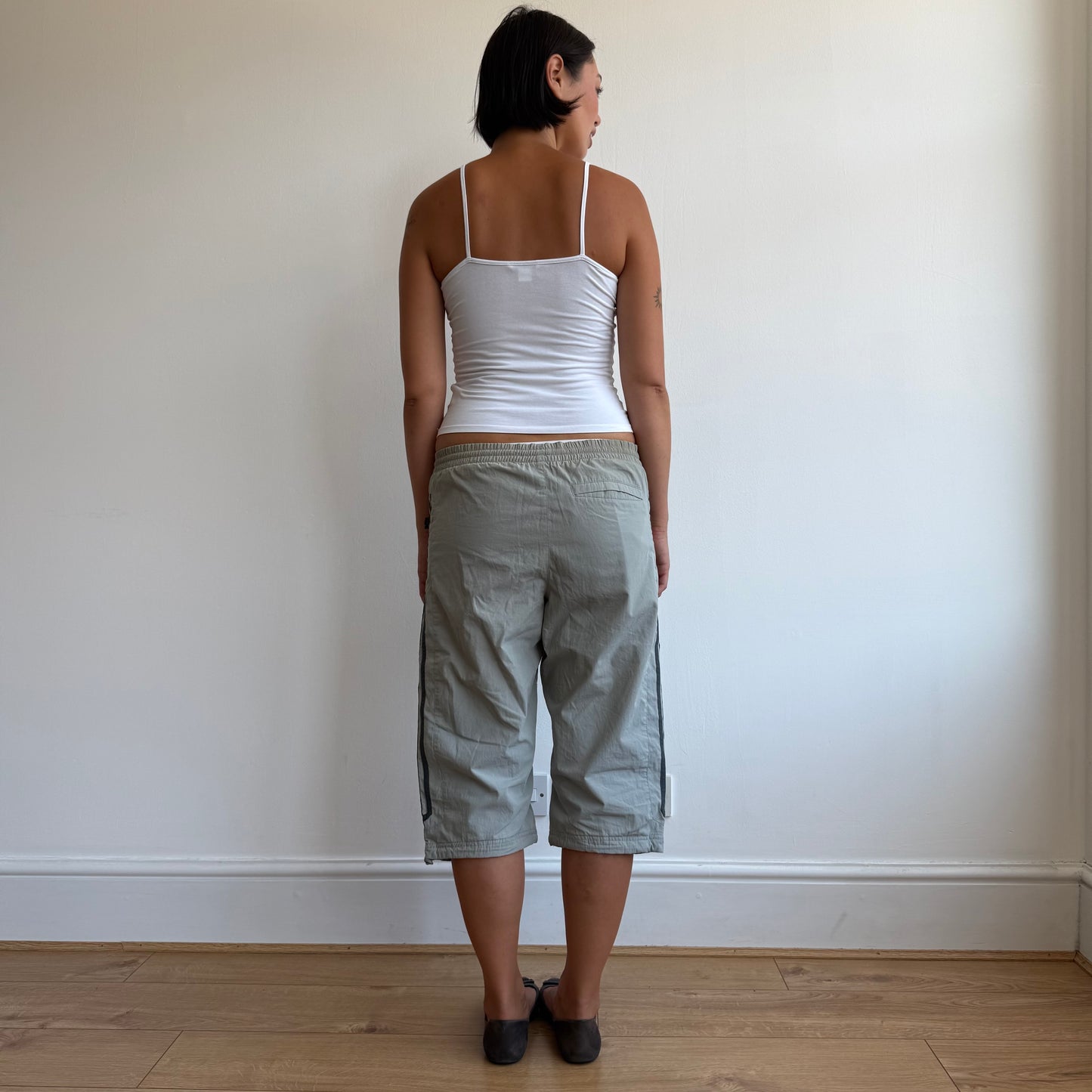 Grey Adidas cargo capris - Size M