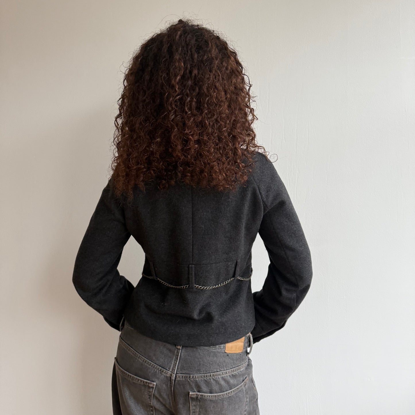 SPORTMAX grey peacoat - Size S