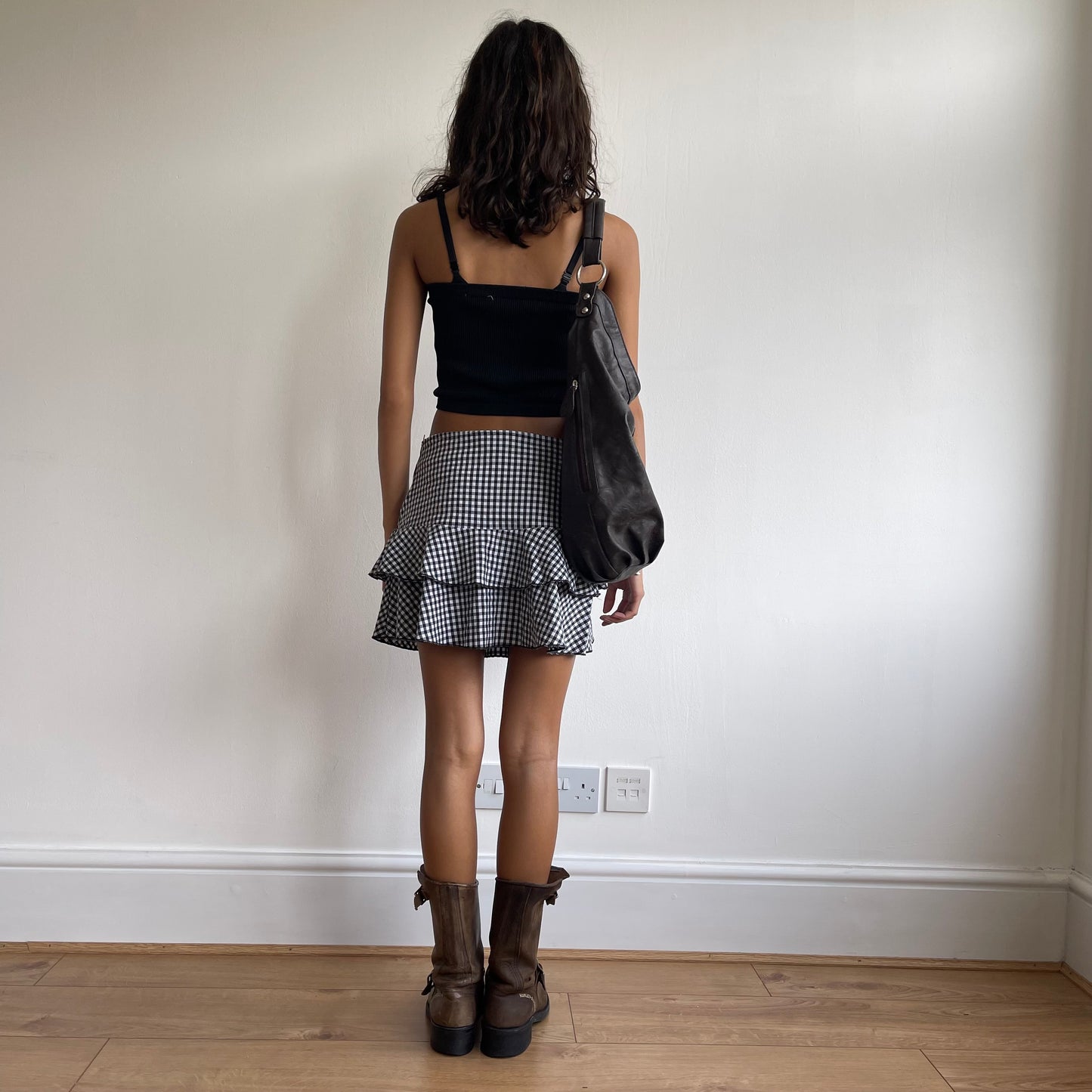 Gingham rara skirt - Size S