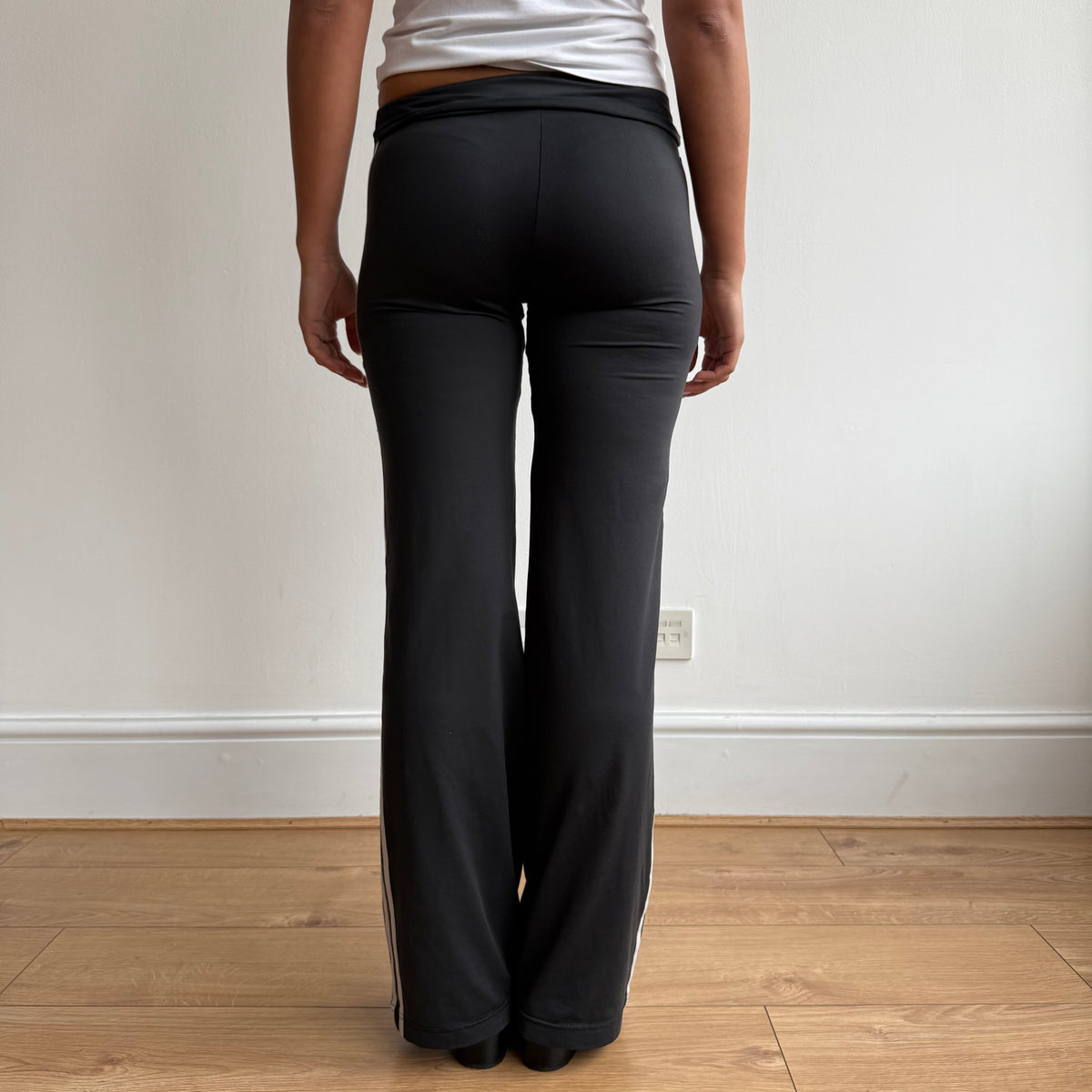 Adidas fold waist yoga pants - Size S
