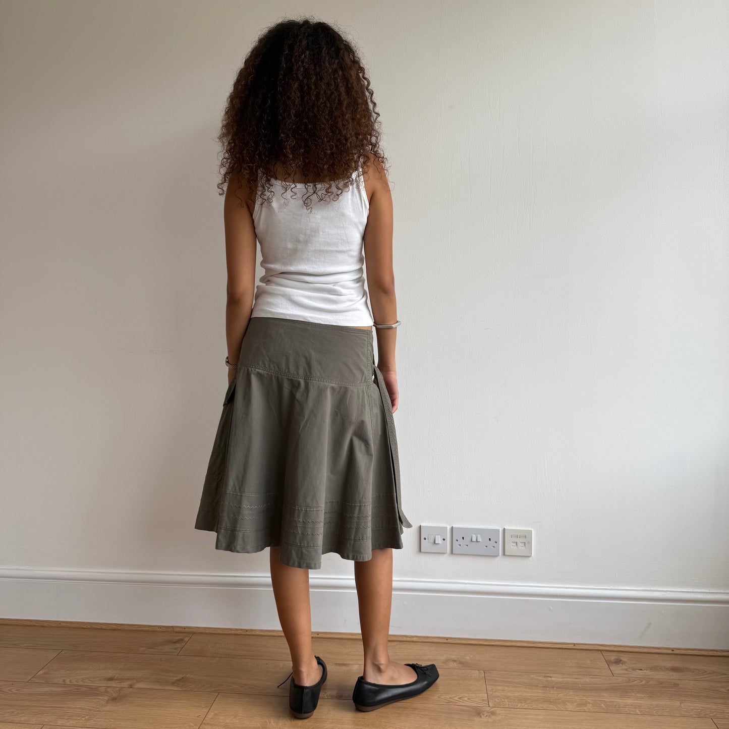 Khaki Diesel wrap skirt - Size M