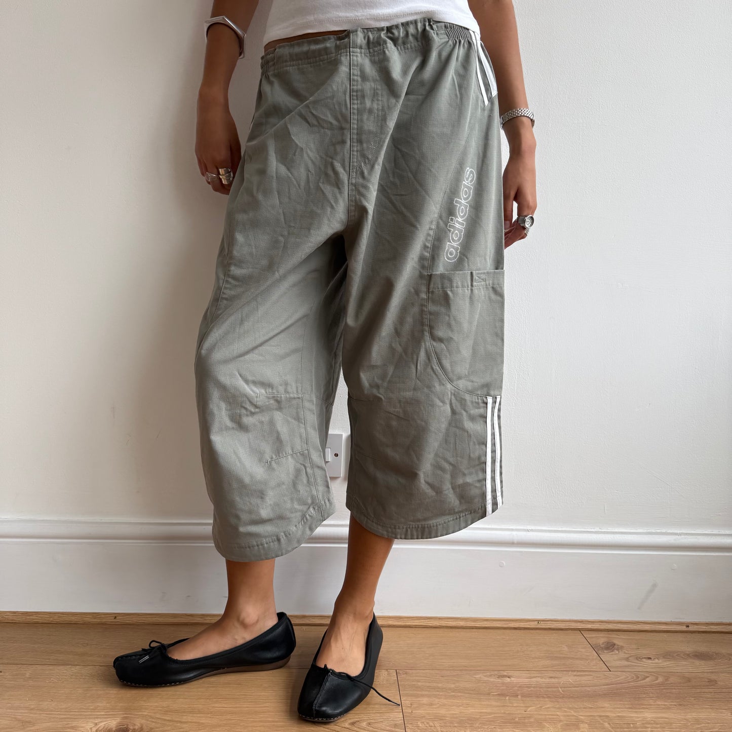 Green Adidas capris - Size M