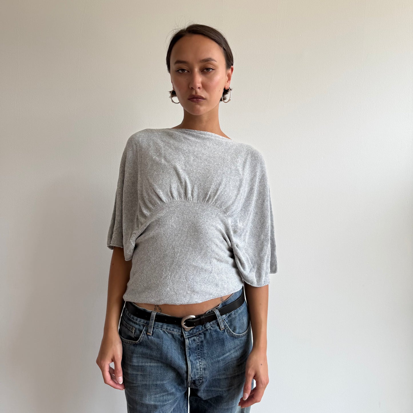 Grey batwing knit - Size S