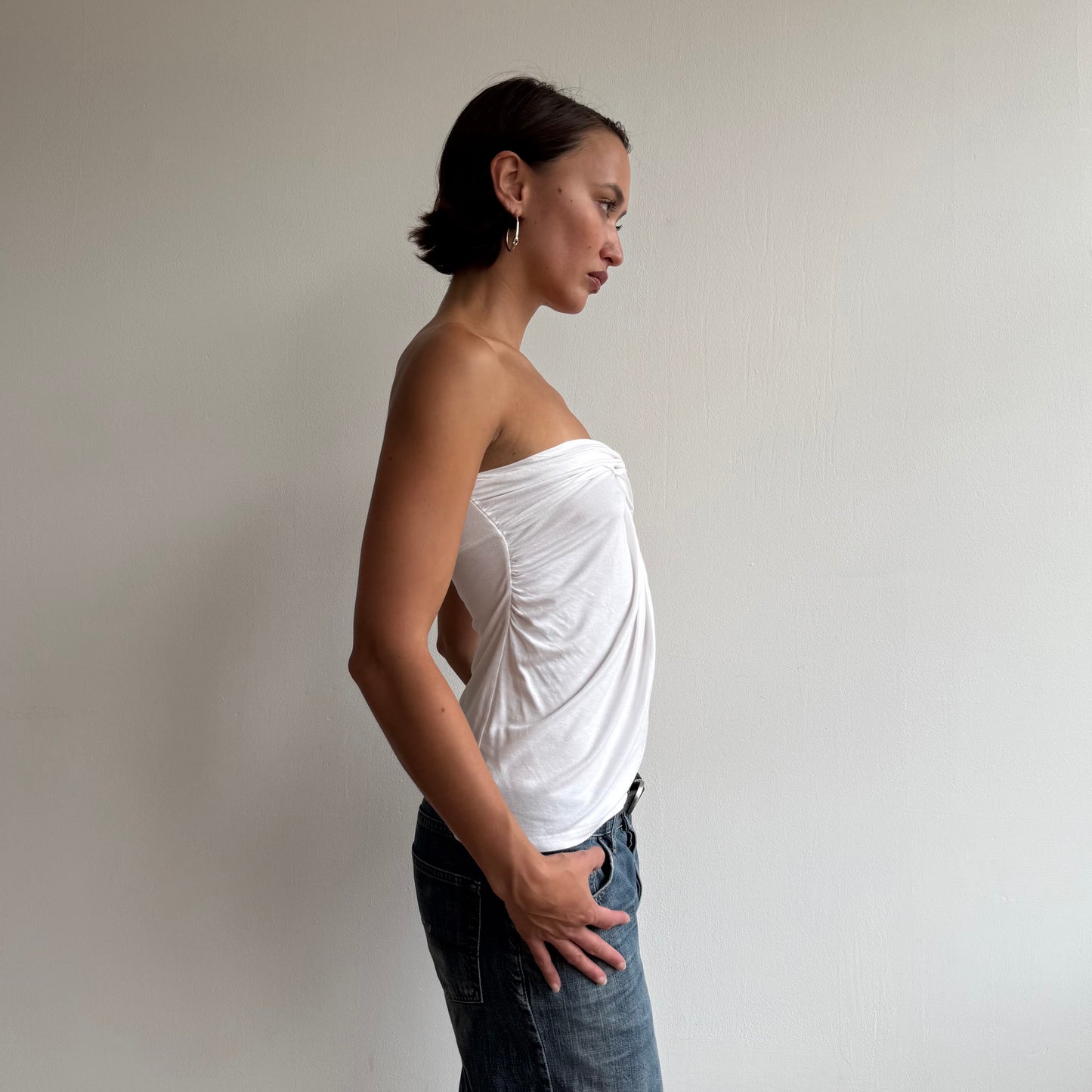 White twist bandeau top - Size S