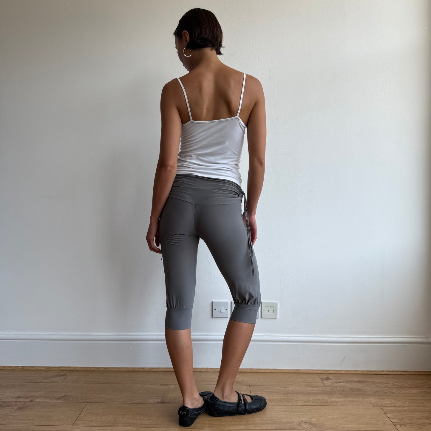 Grey ruched harem capris - Size XS