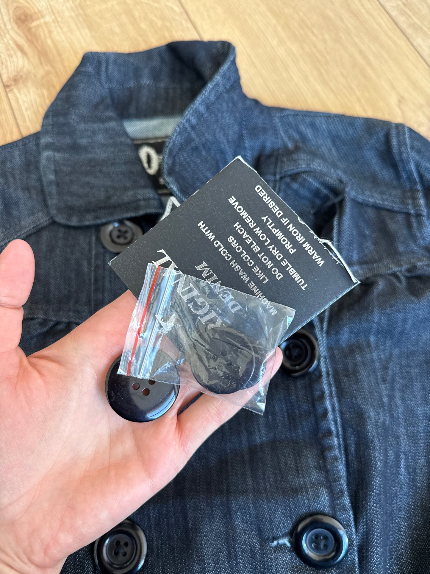 Denim long sleeve peacoat - Size S