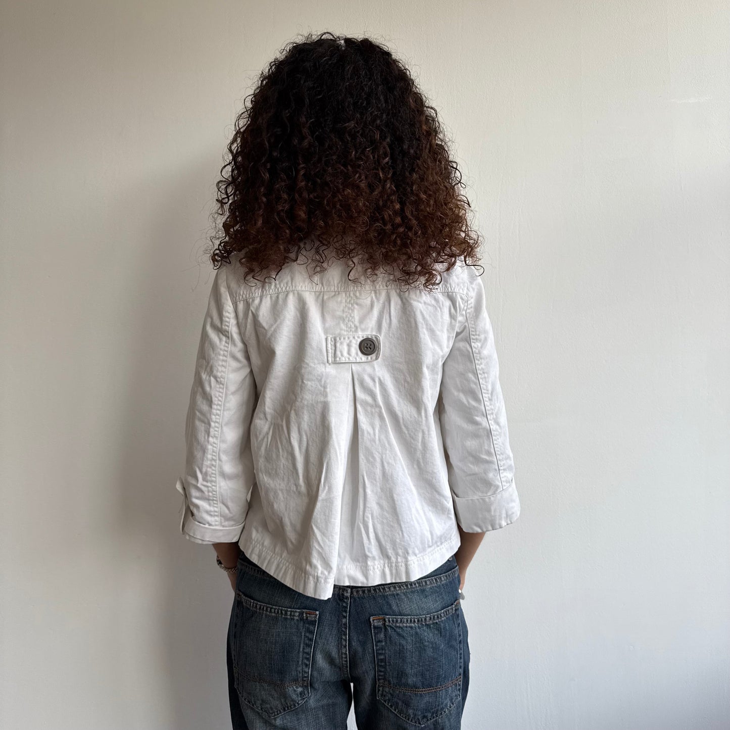 White double breasted peacoat - Size S