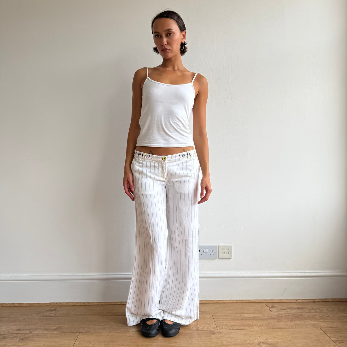 Cop Copine pinstripe linen trousers - Size S