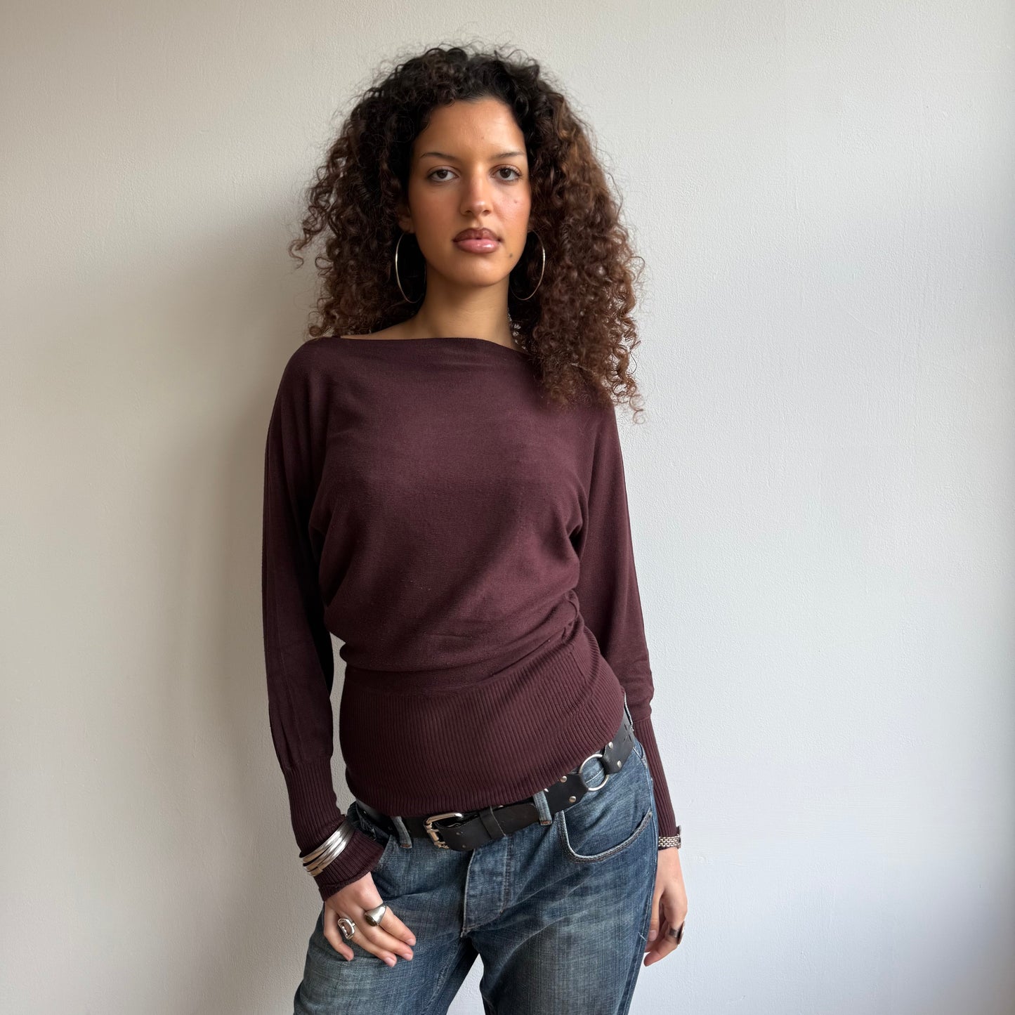 Brown slouchy knit - Size S