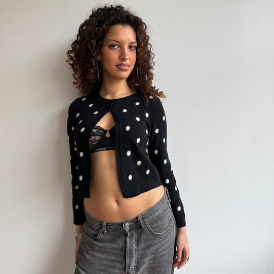 Black polka dot cardi - Size XS/S